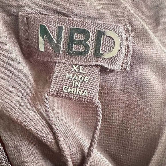 NBD Revolve Dress XL Josefien Ruched Multi Color Dot Print Midi Black Sleeveless - Picture 8 of 11